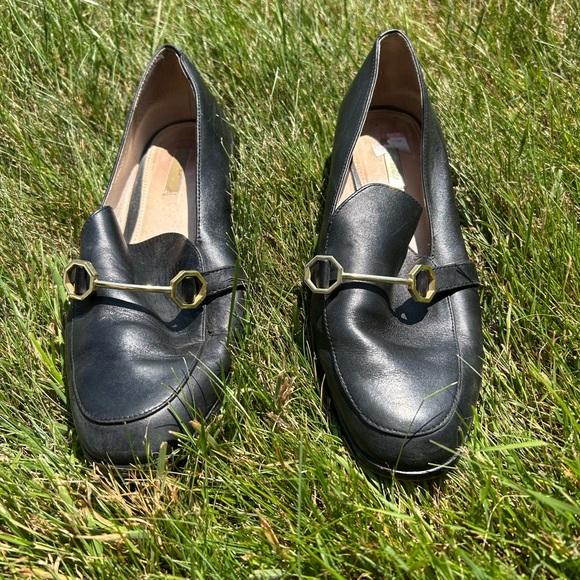 Louise et Cie Shoes - Black Louise et Cie Loafers With Gold Buckle